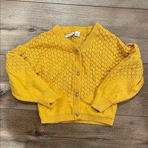 Janie and Jack Mustard Yellow Knit cardigan sweater